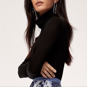 Babaton Zander turtleneck sweater black size small